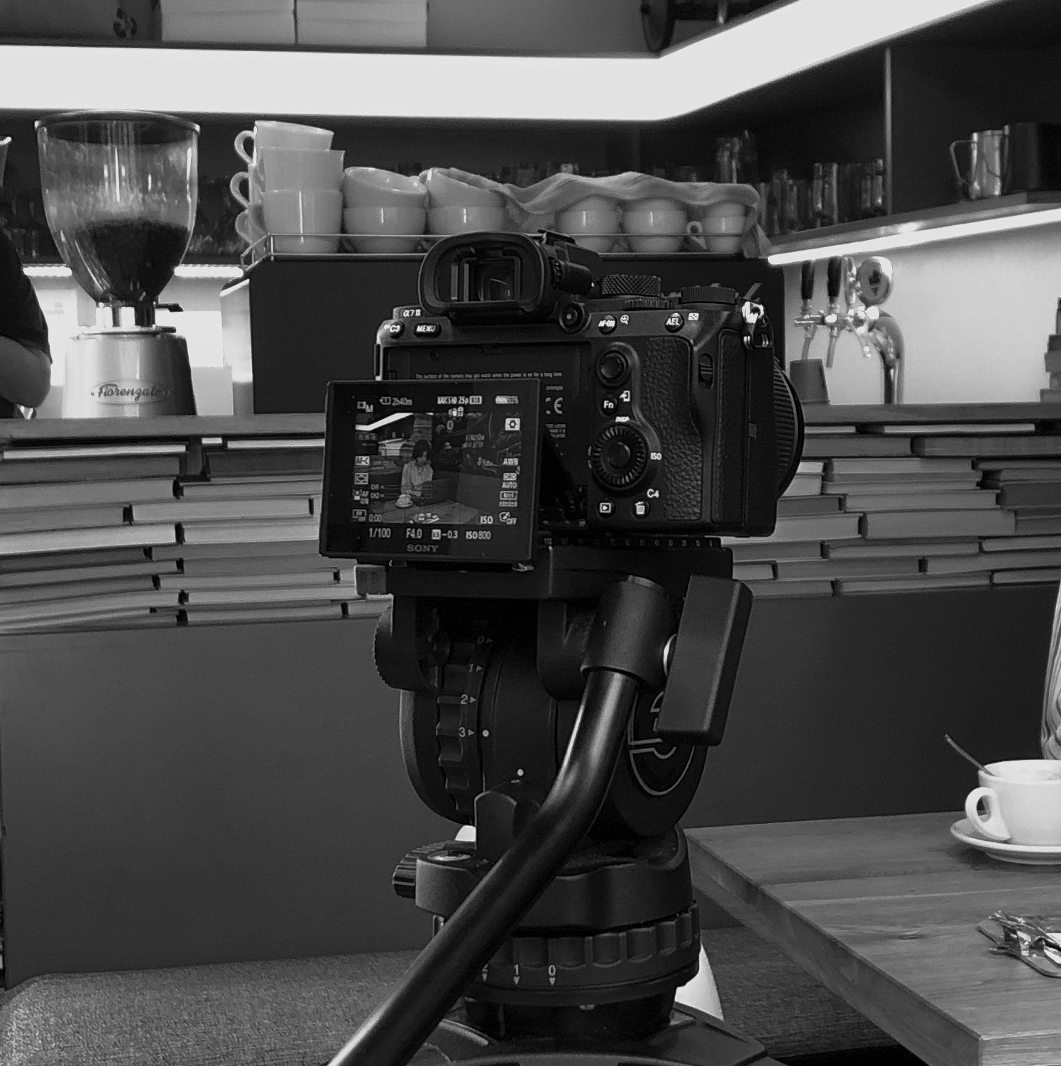 Pracovní moment fotografa